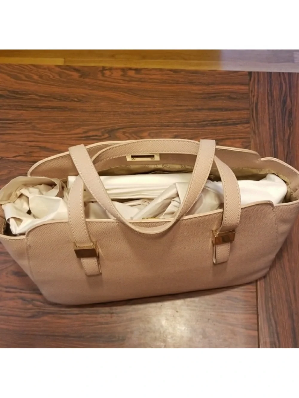 Ivanka Trump Blush Pink Tote with Gold Hardware